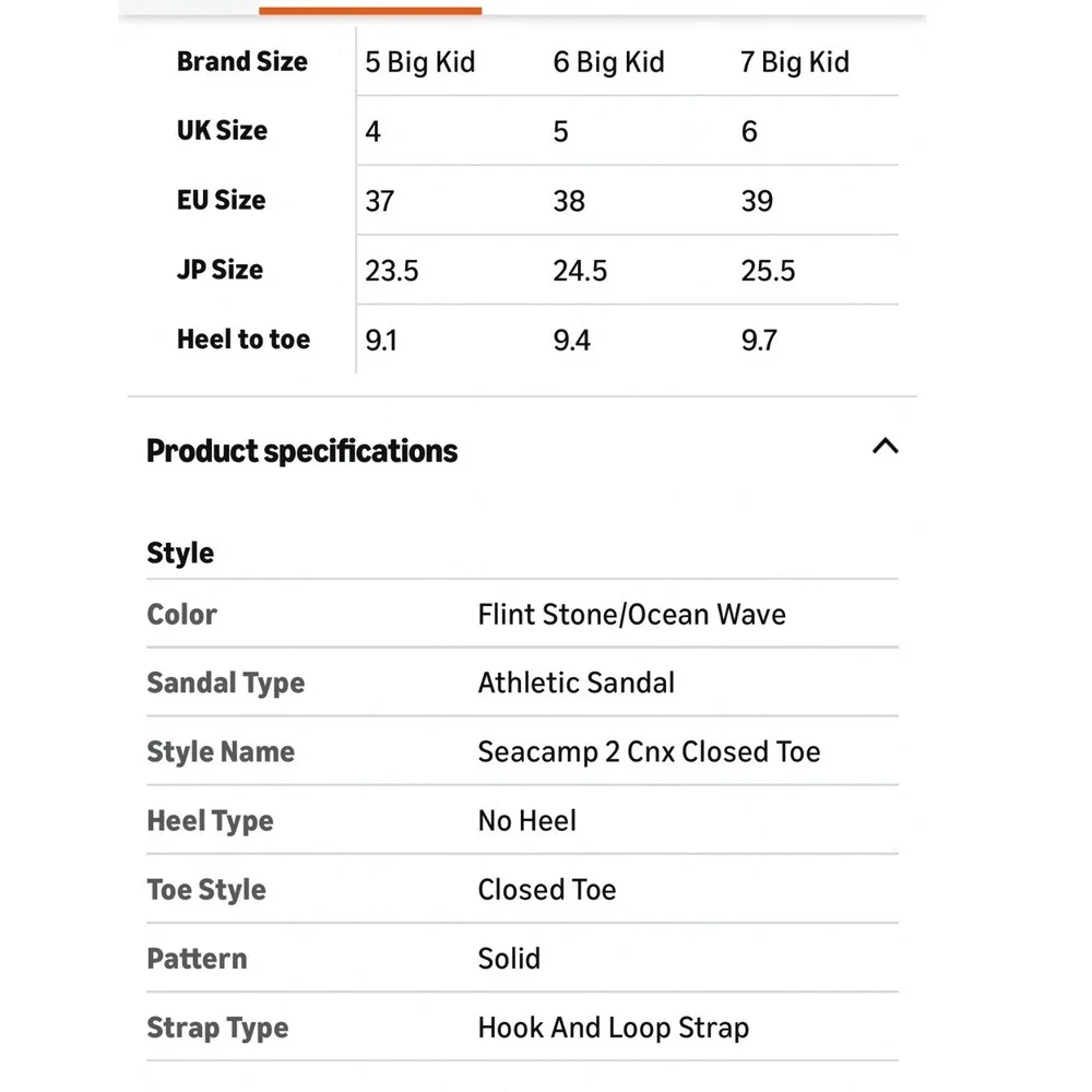 KEEN Unisex Kid Seacamp 2 CNX Closed Toe Water Sandals Flint Stone Ocean Wave 7‎